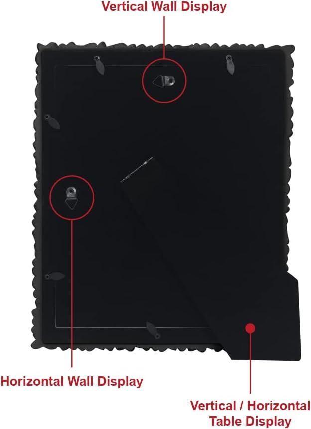 imageLaura Ashley 5x7 Powder Blue Flower Textured HandCrafted Resin Picture Frame wEasel ampamp Hook for Tabletop ampamp Wall Display Decorative Floral Design Home Dcor Photo Gallery Art 5x7 Powder BlueBlack