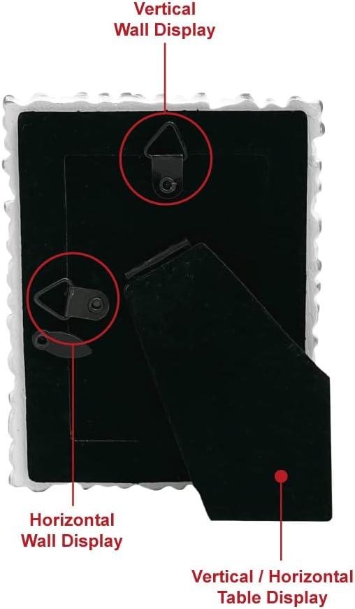 imageLaura Ashley 5x7 Powder Blue Flower Textured HandCrafted Resin Picture Frame wEasel ampamp Hook for Tabletop ampamp Wall Display Decorative Floral Design Home Dcor Photo Gallery Art 5x7 Powder BlueWhite w Silver