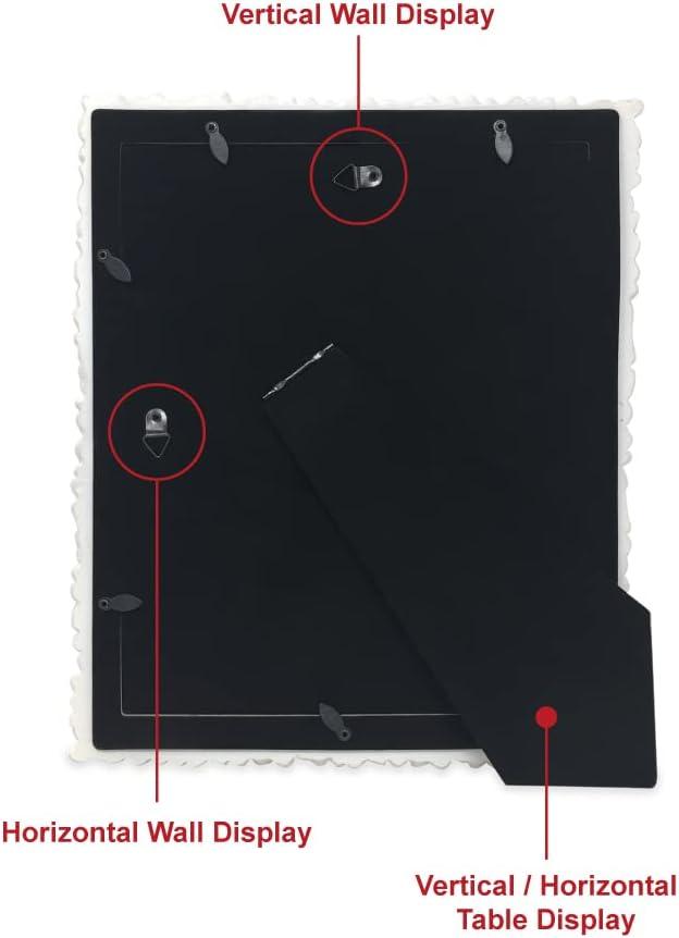 imageLaura Ashley 5x7 Powder Blue Flower Textured HandCrafted Resin Picture Frame wEasel ampamp Hook for Tabletop ampamp Wall Display Decorative Floral Design Home Dcor Photo Gallery Art 5x7 Powder BlueWhite w Silver