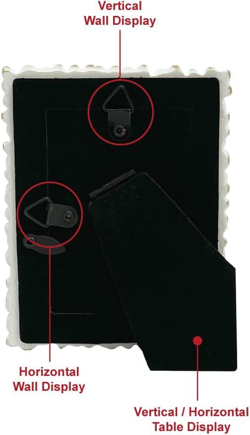 imageLaura Ashley 5x7 Powder Blue Flower Textured HandCrafted Resin Picture Frame wEasel ampamp Hook for Tabletop ampamp Wall Display Decorative Floral Design Home Dcor Photo Gallery Art 5x7 Powder BlueWhite w Gold