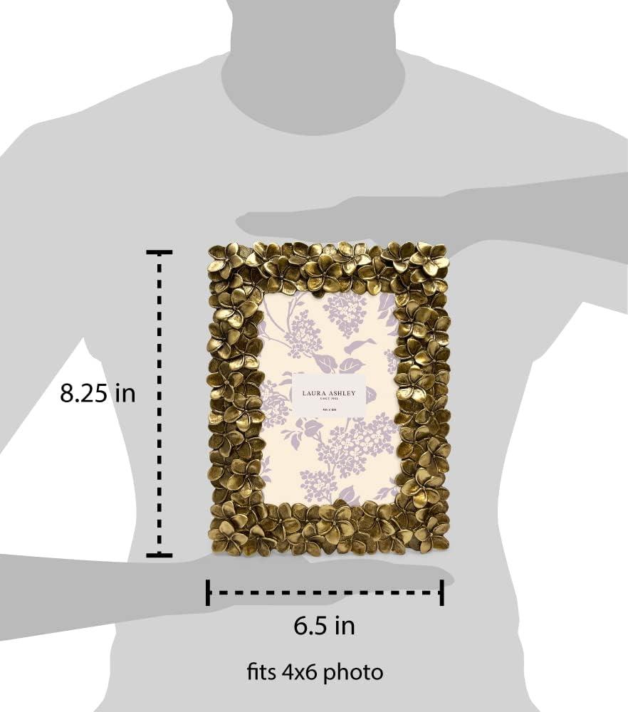 imageLaura Ashley 5x7 Powder Blue Flower Textured HandCrafted Resin Picture Frame wEasel ampamp Hook for Tabletop ampamp Wall Display Decorative Floral Design Home Dcor Photo Gallery Art 5x7 Powder BlueGold