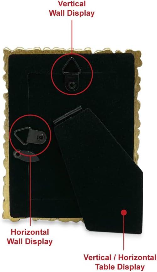 imageLaura Ashley 5x7 Powder Blue Flower Textured HandCrafted Resin Picture Frame wEasel ampamp Hook for Tabletop ampamp Wall Display Decorative Floral Design Home Dcor Photo Gallery Art 5x7 Powder BlueGold