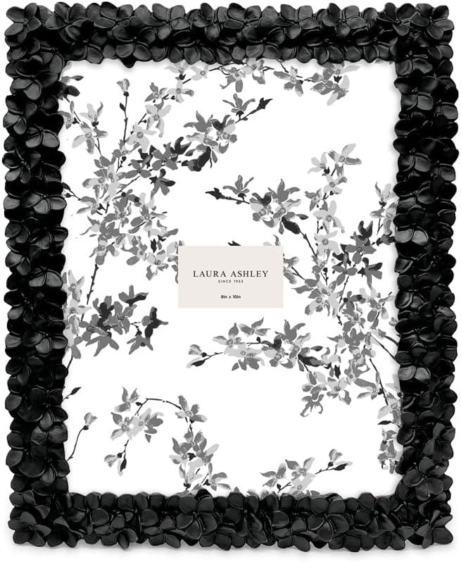 imageLaura Ashley 5x7 Powder Blue Flower Textured HandCrafted Resin Picture Frame wEasel ampamp Hook for Tabletop ampamp Wall Display Decorative Floral Design Home Dcor Photo Gallery Art 5x7 Powder BlueBlack