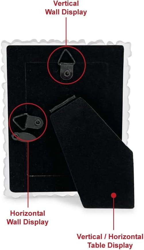 imageLaura Ashley 5x7 Powder Blue Flower Textured HandCrafted Resin Picture Frame wEasel ampamp Hook for Tabletop ampamp Wall Display Decorative Floral Design Home Dcor Photo Gallery Art 5x7 Powder BlueWhite