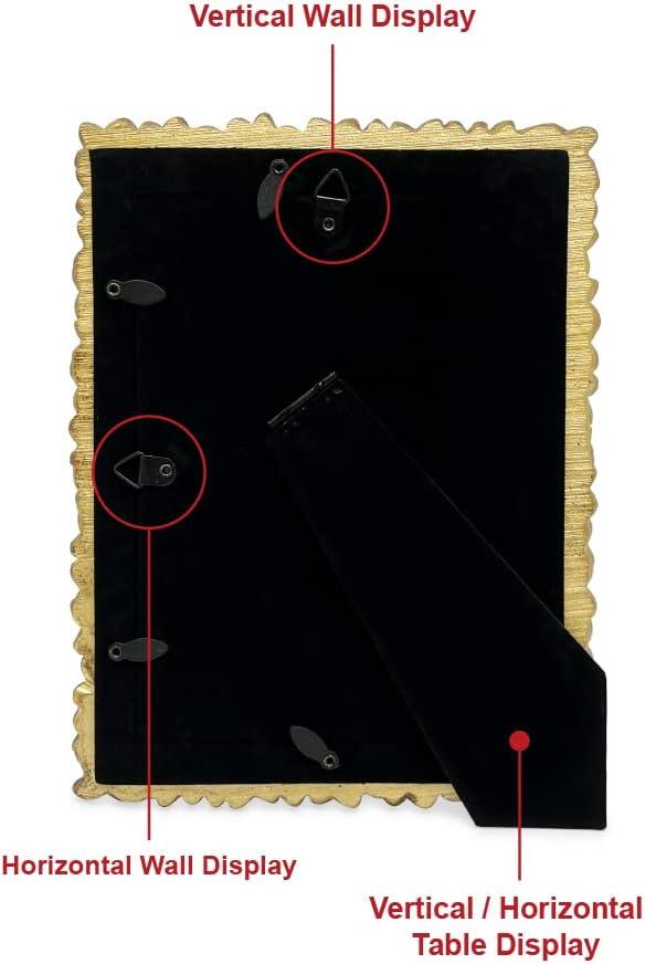 imageLaura Ashley 5x7 Powder Blue Flower Textured HandCrafted Resin Picture Frame wEasel ampamp Hook for Tabletop ampamp Wall Display Decorative Floral Design Home Dcor Photo Gallery Art 5x7 Powder BlueGold