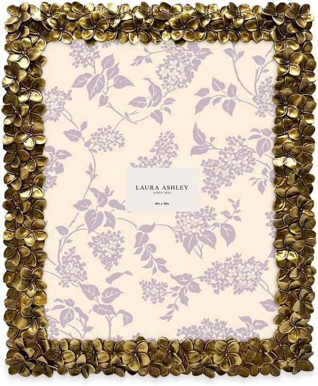 imageLaura Ashley 5x7 Powder Blue Flower Textured HandCrafted Resin Picture Frame wEasel ampamp Hook for Tabletop ampamp Wall Display Decorative Floral Design Home Dcor Photo Gallery Art 5x7 Powder BlueGold