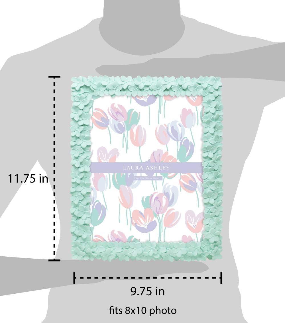 imageLaura Ashley 5x7 Powder Blue Flower Textured HandCrafted Resin Picture Frame wEasel ampamp Hook for Tabletop ampamp Wall Display Decorative Floral Design Home Dcor Photo Gallery Art 5x7 Powder BlueMint Green
