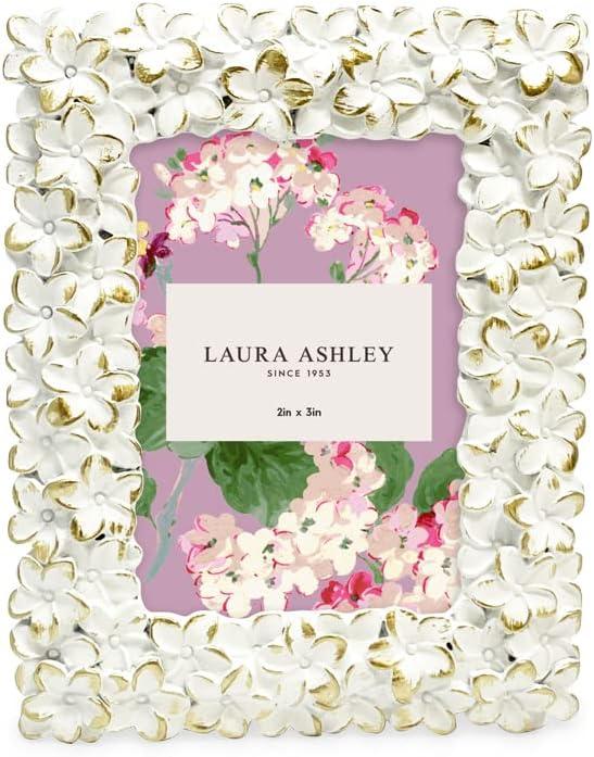 imageLaura Ashley 5x7 Powder Blue Flower Textured HandCrafted Resin Picture Frame wEasel ampamp Hook for Tabletop ampamp Wall Display Decorative Floral Design Home Dcor Photo Gallery Art 5x7 Powder BlueWhite w Gold