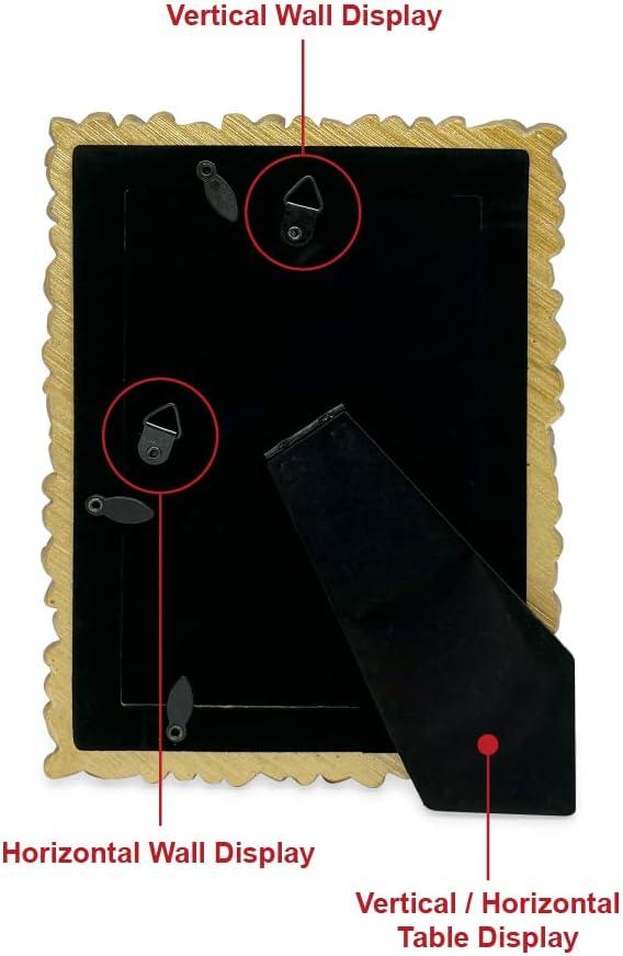 imageLaura Ashley 5x7 Powder Blue Flower Textured HandCrafted Resin Picture Frame wEasel ampamp Hook for Tabletop ampamp Wall Display Decorative Floral Design Home Dcor Photo Gallery Art 5x7 Powder BlueGold