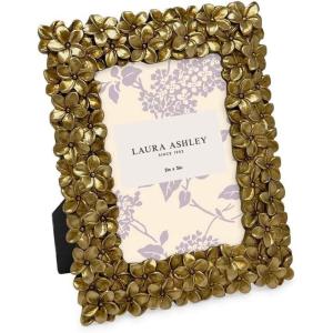imageLaura Ashley 5x7 Powder Blue Flower Textured HandCrafted Resin Picture Frame wEasel ampamp Hook for Tabletop ampamp Wall Display Decorative Floral Design Home Dcor Photo Gallery Art 5x7 Powder BlueGold
