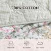 imageLaura Ashley  Twin Quilt Set Super Soft Cotton Bedding with Matching Sham Envelope Closure Floral Printed Design Bramble Pink Twin