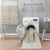image:imageLaura Ashley All Loop Tufted 26quot x 45quot Washable SkidResistant Accent Rug  IvorySage Austell TwoToneFeya Twotone BerberIvory
