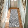 image:imageLaura Ashley All Loop Tufted 26quot x 45quot Washable SkidResistant Accent Rug  IvorySage Austell TwoToneFeya Twotone Dark GreyIvory