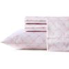 image:imageLaura Ashley  Queen Bed Sheets Printed Satin Bedding with Matching Pillowcases Deep Pocket Lightweight for YearRound Use OekoTex Certified Bow Ribbon PinkBow Ribbon Pink