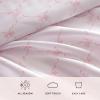 image:imageLaura Ashley  Queen Bed Sheets Printed Satin Bedding with Matching Pillowcases Deep Pocket Lightweight for YearRound Use OekoTex Certified Bow Ribbon PinkBow Ribbon Pink