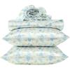 image:imageLaura Ashley  Queen Bed Sheets Printed Satin Bedding with Matching Pillowcases Deep Pocket Lightweight for YearRound Use OekoTex Certified Tierney PinkEdwina Blue