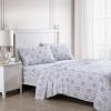 image:imageLaura Ashley  Queen Sheet Set ButterySoft Bed Sheets with a Naturally Silky Smooth Cotton Sateen Lightweight Feel  Matching Pillowcases amp Fitted Sheet Bettinas Blooms RedLilian Purple