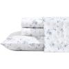image:imageLaura Ashley  Queen Sheet Set ButterySoft Bed Sheets with a Naturally Silky Smooth Cotton Sateen Lightweight Feel  Matching Pillowcases amp Fitted Sheet Bettinas Blooms RedGarden Muse Blue