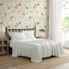 image:imageLaura Ashley  Queen Sheet Set ButterySoft Bed Sheets with a Naturally Silky Smooth Cotton Sateen Lightweight Feel  Matching Pillowcases amp Fitted Sheet Bettinas Blooms RedFloral Toile Green