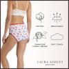 image:imageLaura Ashley Womens Cotton Brief Underwear Set HighWaisted Panties for Women 5PackTrue BouquetMd Heather GreyCrimson GeoLt Bleach HthrCrimson Berry