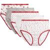 image:imageLaura Ashley Womens Cotton Brief Underwear Set HighWaisted Panties for Women 5PackTrue BouquetMd Heather GreyCrimson GeoLt Bleach HthrCrimson Berry