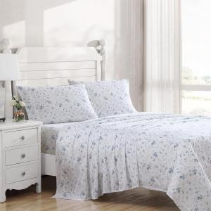 image:imageLaura Ashley  Queen Sheet Set ButterySoft Bed Sheets with a Naturally Silky Smooth Cotton Sateen Lightweight Feel  Matching Pillowcases amp Fitted Sheet Bettinas Blooms RedGarden Muse