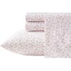 image:imageLaura Ashley  Full Sheet Set Crisp amp Cool Cotton Percale Bedding for Year Round Comfort Deep Pocket Bed Sheets with Matching Pillowcases Blossom Bliss PinkLittle Ditsy Pink