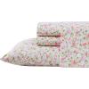 image:imageLaura Ashley  Full Sheet Set Crisp amp Cool Cotton Percale Bedding for Year Round Comfort Deep Pocket Bed Sheets with Matching Pillowcases Blossom Bliss PinkNorella Pink
