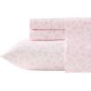 image:imageLaura Ashley  Full Sheet Set Crisp amp Cool Cotton Percale Bedding for Year Round Comfort Deep Pocket Bed Sheets with Matching Pillowcases Blossom Bliss PinkFloral Toile Pink