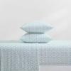 image:imageLaura Ashley  Full Sheet Set Crisp amp Cool Cotton Percale Bedding for Year Round Comfort Deep Pocket Bed Sheets with Matching Pillowcases Blossom Bliss PinkEvie Blue