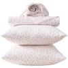 image:imageLaura Ashley  Full Sheet Set Crisp amp Cool Cotton Percale Bedding for Year Round Comfort Deep Pocket Bed Sheets with Matching Pillowcases Blossom Bliss PinkLittle Ditsy Pink