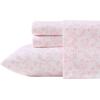 image:imageLaura Ashley  Full Sheet Set Crisp amp Cool Cotton Percale Bedding for Year Round Comfort Deep Pocket Bed Sheets with Matching Pillowcases Blossom Bliss PinkAntoinette Pink