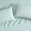 image:imageLaura Ashley  Full Sheet Set Crisp amp Cool Cotton Percale Bedding for Year Round Comfort Deep Pocket Bed Sheets with Matching Pillowcases Blossom Bliss PinkEvie Blue