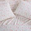 image:imageLaura Ashley  Full Sheet Set Crisp amp Cool Cotton Percale Bedding for Year Round Comfort Deep Pocket Bed Sheets with Matching Pillowcases Blossom Bliss PinkNorella Pink