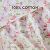 image:imageLaura Ashley  Full Sheet Set Crisp amp Cool Cotton Percale Bedding for Year Round Comfort Deep Pocket Bed Sheets with Matching Pillowcases Blossom Bliss PinkNorella Pink