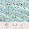 image:imageLaura Ashley  Full Sheet Set Crisp amp Cool Cotton Percale Bedding for Year Round Comfort Deep Pocket Bed Sheets with Matching Pillowcases Blossom Bliss PinkEvie Blue