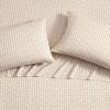 image:imageLaura Ashley  Full Sheet Set Crisp amp Cool Cotton Percale Bedding for Year Round Comfort Deep Pocket Bed Sheets with Matching Pillowcases Blossom Bliss PinkMarta Stripe
