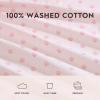 image:imageLaura Ashley  Full Sheet Set Crisp amp Cool Cotton Percale Bedding for Year Round Comfort Deep Pocket Bed Sheets with Matching Pillowcases Blossom Bliss PinkScallop Dollop Pink