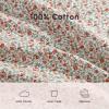 image:imageLaura Ashley  Full Sheet Set Crisp amp Cool Cotton Percale Bedding for Year Round Comfort Deep Pocket Bed Sheets with Matching Pillowcases Blossom Bliss PinkEmogene Burnt Orange