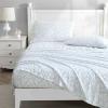 image:imageLaura Ashley  Full Sheet Set Crisp amp Cool Cotton Percale Bedding for Year Round Comfort Deep Pocket Bed Sheets with Matching Pillowcases Blossom Bliss PinkVictoria Blue