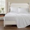 image:imageLaura Ashley  Full Sheet Set Crisp amp Cool Cotton Percale Bedding for Year Round Comfort Deep Pocket Bed Sheets with Matching Pillowcases Blossom Bliss PinkFrancesca Grey