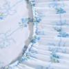 image:imageLaura Ashley  Full Sheet Set Crisp amp Cool Cotton Percale Bedding for Year Round Comfort Deep Pocket Bed Sheets with Matching Pillowcases Blossom Bliss PinkFloral Ribbon Blue