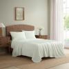 image:imageLaura Ashley  Full Sheet Set Crisp amp Cool Cotton Percale Bedding for Year Round Comfort Deep Pocket Bed Sheets with Matching Pillowcases Blossom Bliss PinkBedford Skinny Stripe Green