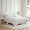 image:imageLaura Ashley  Twin Quilt Set Soft amp Reversible Cotton Percale Bedding 2 Piece Floral Bed Set with Matching Pillowcase Rosebud StripeWhitaker Vine Green