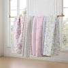 image:imageLaura Ashley  Twin Quilt Set Soft amp Reversible Cotton Percale Bedding 2 Piece Floral Bed Set with Matching Pillowcase Rosebud StripeWhitaker Vine Green