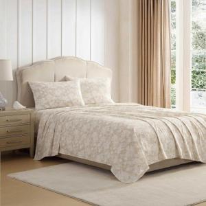 image:imageLaura Ashley  Full Sheet Set Crisp amp Cool Cotton Percale Bedding for Year Round Comfort Deep Pocket Bed Sheets with Matching Pillowcases Blossom Bliss PinkMeredith Brown