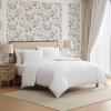 image:imageLaura Ashley  Queen Size Duvet Cover Set 100 Soft Woven Gauze Bedding 3 Piece Reversible Bed Set with Matching Pillowcases Crinkle GreenCrinkle White