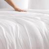 image:imageLaura Ashley  Queen Size Duvet Cover Set 100 Soft Woven Gauze Bedding 3 Piece Reversible Bed Set with Matching Pillowcases Crinkle GreenCrinkle White