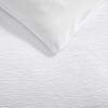 image:imageLaura Ashley  Queen Size Duvet Cover Set 100 Soft Woven Gauze Bedding 3 Piece Reversible Bed Set with Matching Pillowcases Crinkle GreenCrinkle White