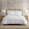 image:imageLaura Ashley  Queen Size Duvet Cover Set 100 Soft Woven Gauze Bedding 3 Piece Reversible Bed Set with Matching Pillowcases Crinkle GreenCrinkle White